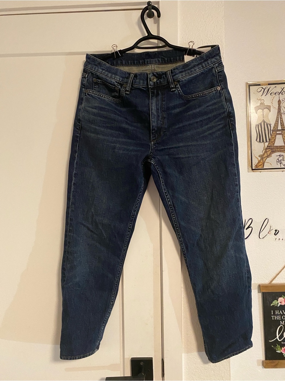 RAG & BONE BLUE JEANS SLIM 2 FIT Blue Jeans Men's Dark Blue Jeans - 32 x 32